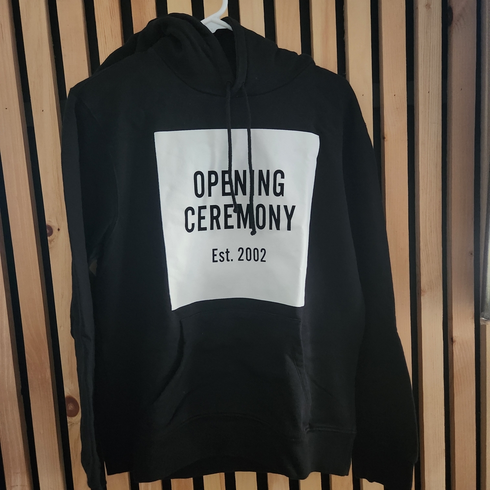 Opening Ceremony Black and White Logo Hoodie